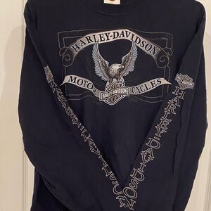 Black Harley-Davidson Long Sleeve Tee sz M ( Tilley Harley Davidson)